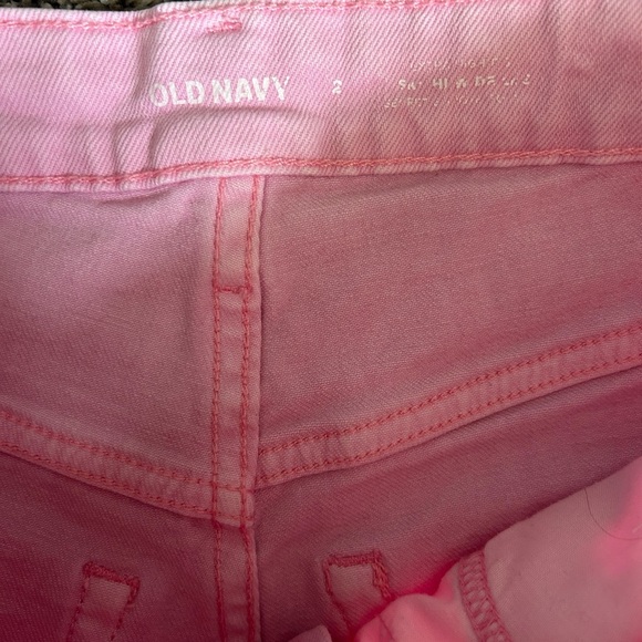 Old Navy Wide Leg High Waisted Pink Denim Jeans size 2 - Picture 3 of 9